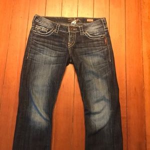 Silver women’s jean capris